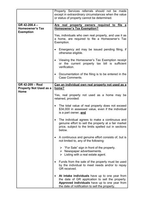 General Relief Policy - Department of Public Social Services