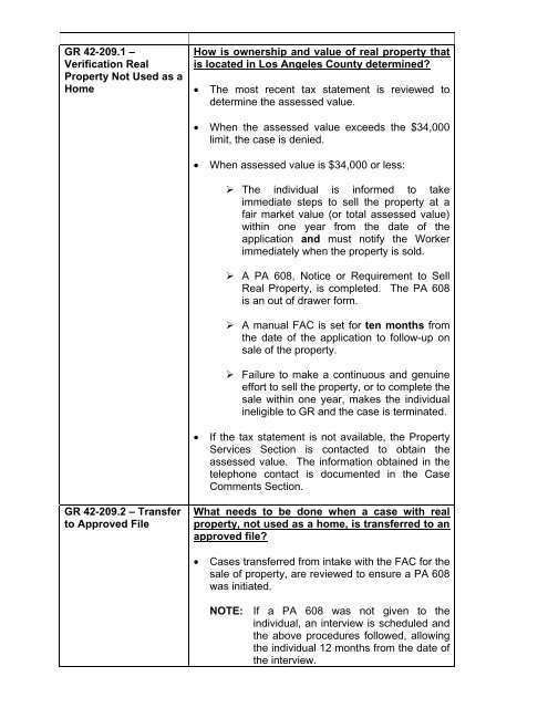 General Relief Policy - Department of Public Social Services