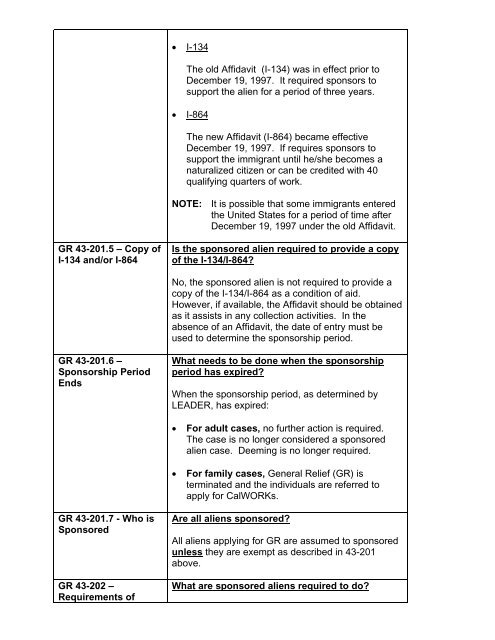 General Relief Policy - Department of Public Social Services