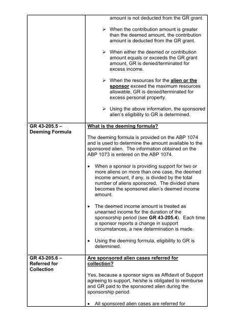 General Relief Policy - Department of Public Social Services