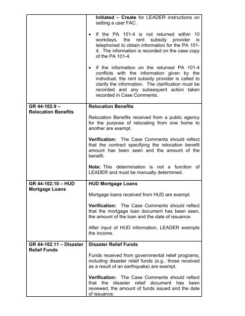 General Relief Policy - Department of Public Social Services