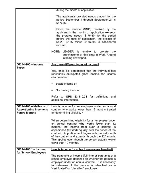 General Relief Policy - Department of Public Social Services