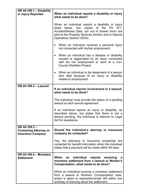 General Relief Policy - Department of Public Social Services