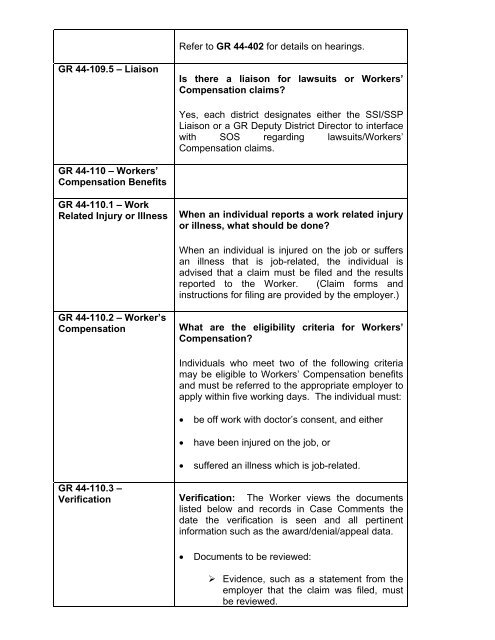 General Relief Policy - Department of Public Social Services