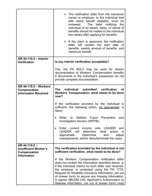 General Relief Policy - Department of Public Social Services