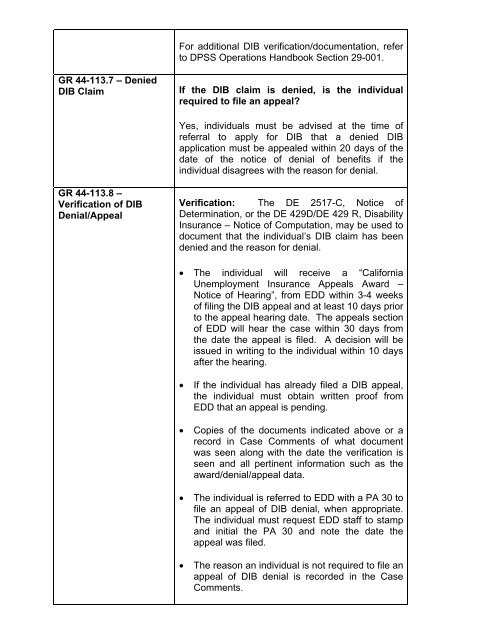 General Relief Policy - Department of Public Social Services