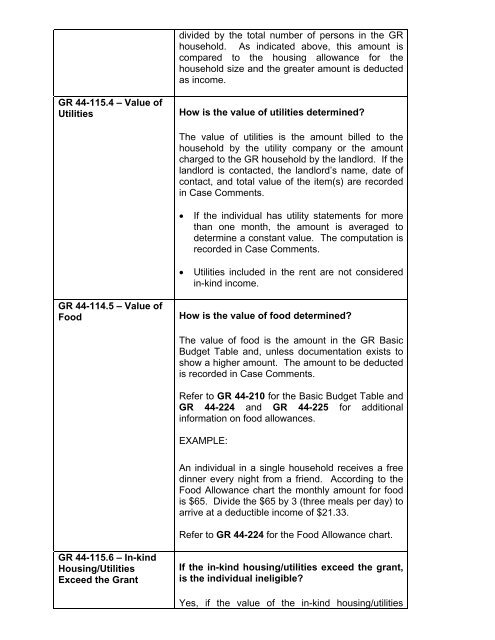 General Relief Policy - Department of Public Social Services