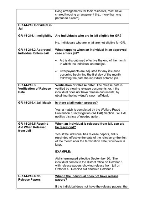 General Relief Policy - Department of Public Social Services