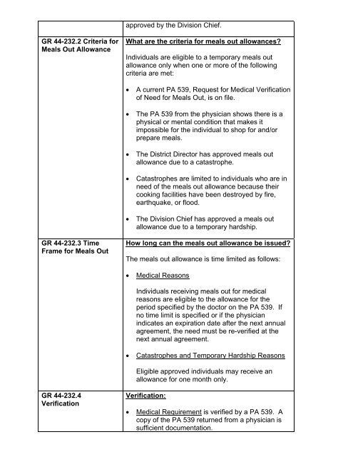 General Relief Policy - Department of Public Social Services