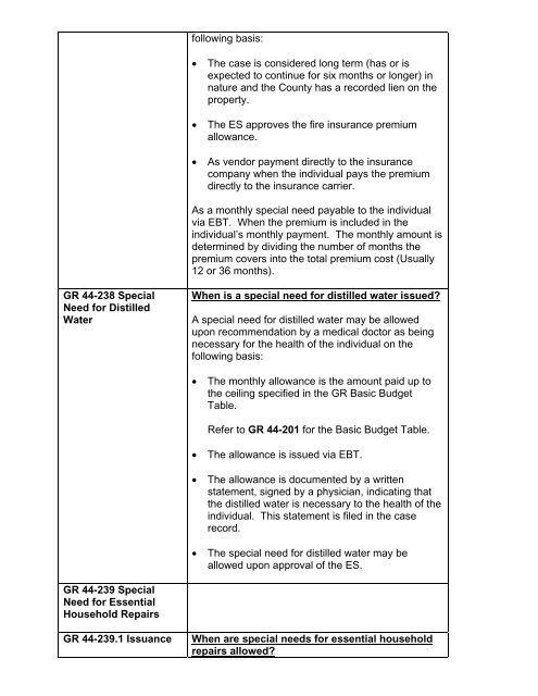 General Relief Policy - Department of Public Social Services