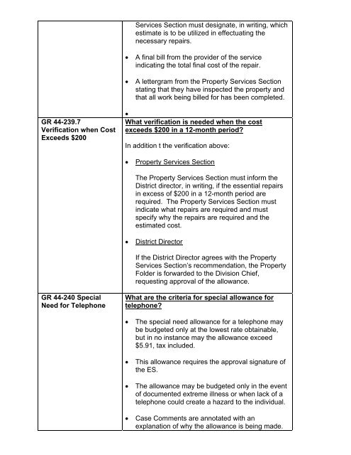 General Relief Policy - Department of Public Social Services