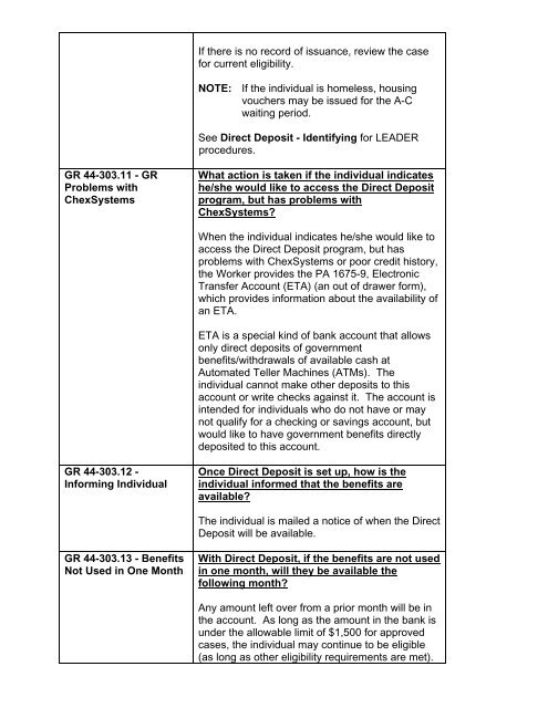 General Relief Policy - Department of Public Social Services