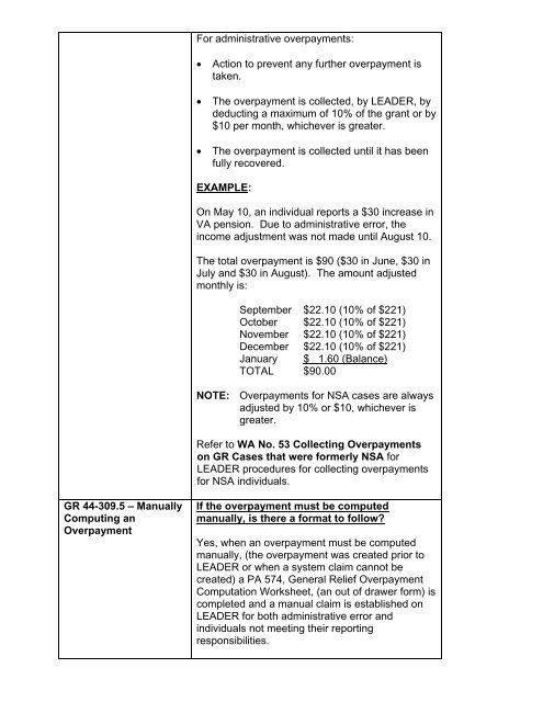 General Relief Policy - Department of Public Social Services