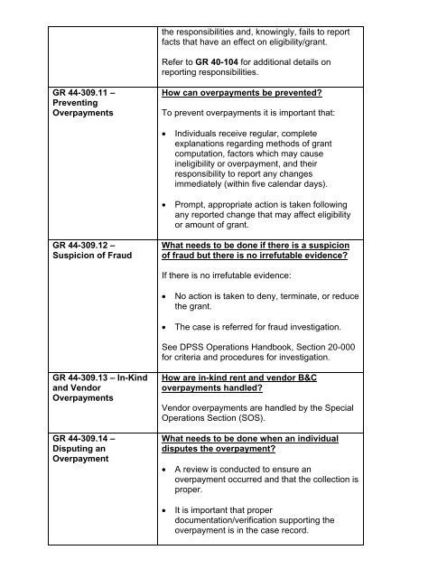 General Relief Policy - Department of Public Social Services