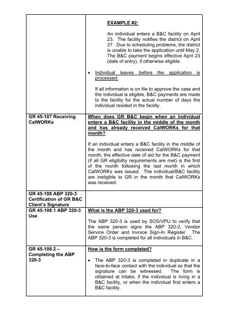 General Relief Policy - Department of Public Social Services