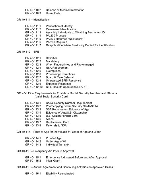 General Relief Policy - Department of Public Social Services