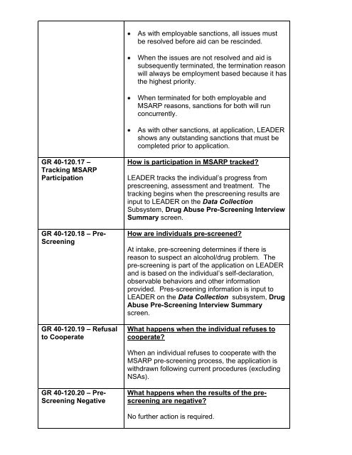 General Relief Policy - Department of Public Social Services