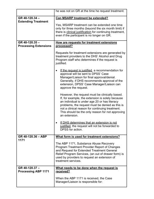 General Relief Policy - Department of Public Social Services