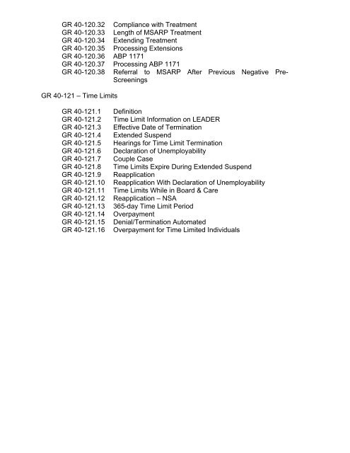 General Relief Policy - Department of Public Social Services