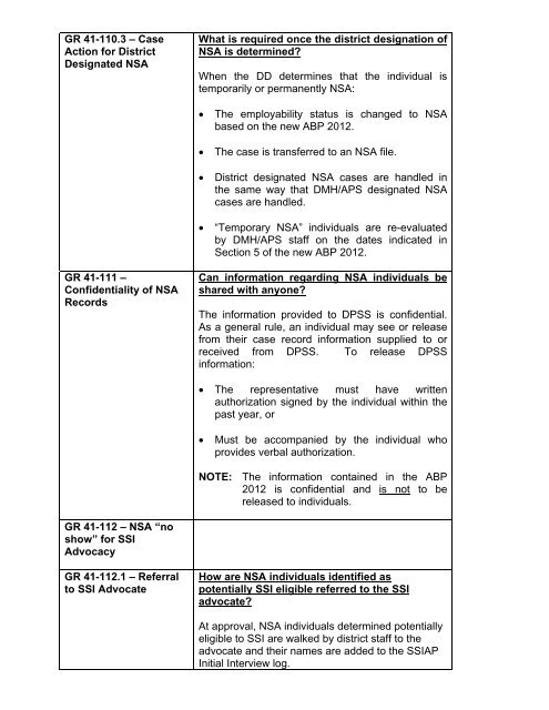 General Relief Policy - Department of Public Social Services