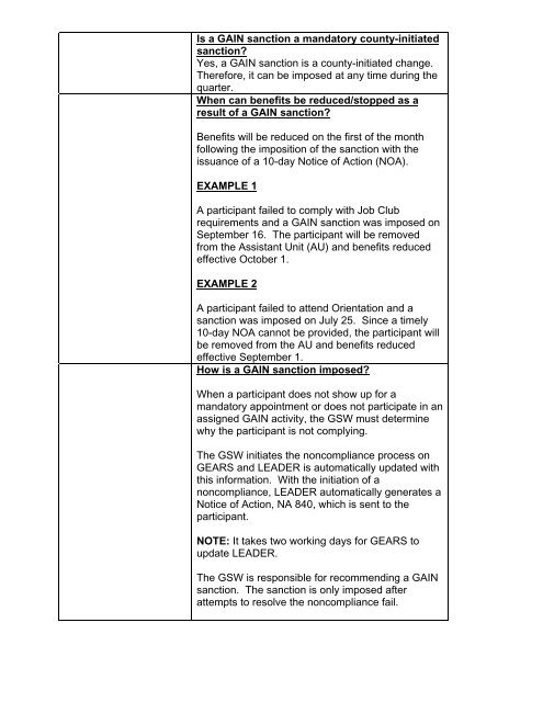 CalWORKs Policy - Department of Public Social Services