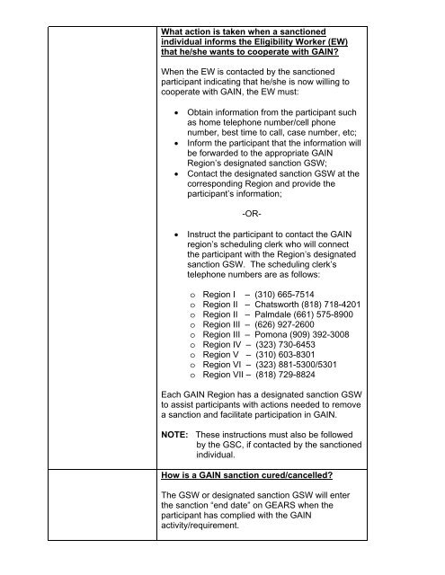 CalWORKs Policy - Department of Public Social Services