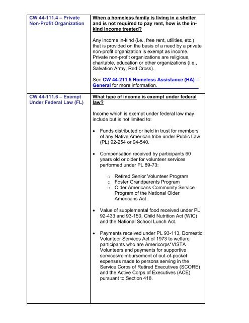 CalWORKs Policy - Department of Public Social Services