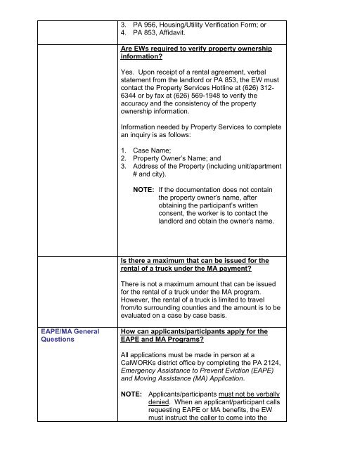 CalWORKs Policy - Department of Public Social Services