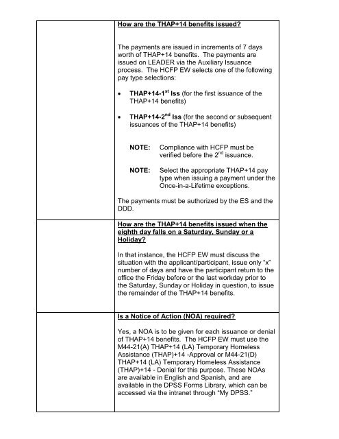 CalWORKs Policy - Department of Public Social Services