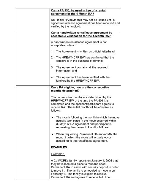 CalWORKs Policy - Department of Public Social Services