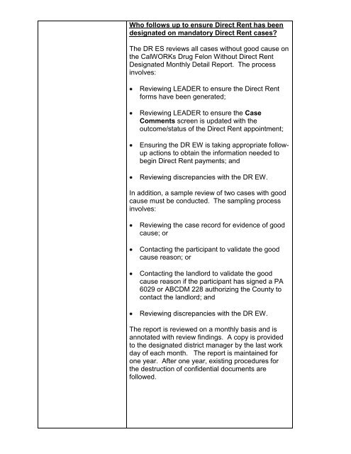 CalWORKs Policy - Department of Public Social Services