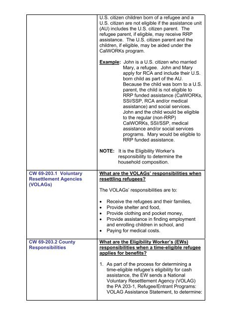 CalWORKs Policy - Department of Public Social Services