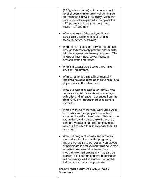 CalWORKs Policy - Department of Public Social Services