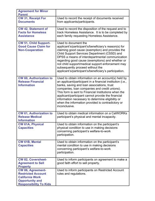 CalWORKs Policy - Department of Public Social Services