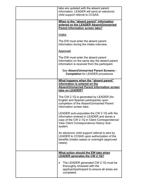 CalWORKs Policy - Department of Public Social Services