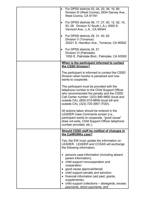 CalWORKs Policy - Department of Public Social Services