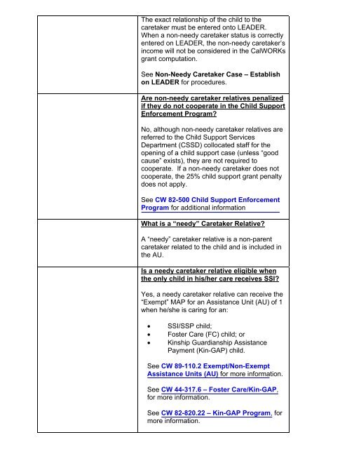 CalWORKs Policy - Department of Public Social Services