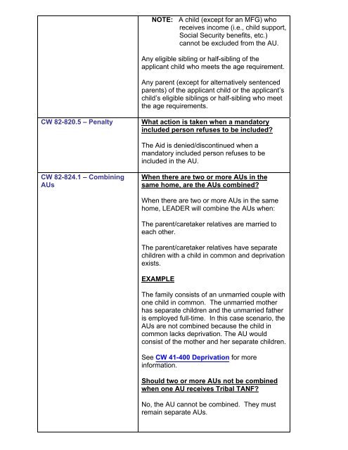 CalWORKs Policy - Department of Public Social Services