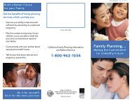 Family Planning-PUB 275 - Department of Public Social Services