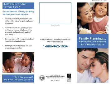 Family Planning-PUB 275 - Department of Public Social Services