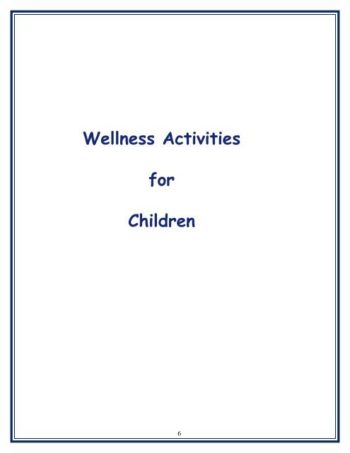 Child Wellness Activity Guide - Department of Public Social Services