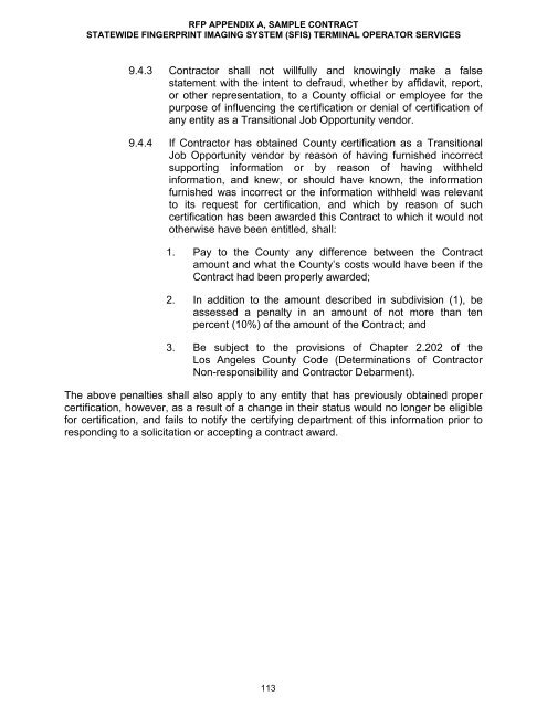 (RFP) - Terminal Operator Services for the Statewide Fingerprint ...