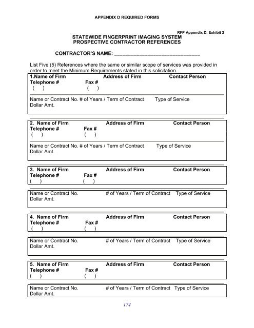 (RFP) - Terminal Operator Services for the Statewide Fingerprint ...