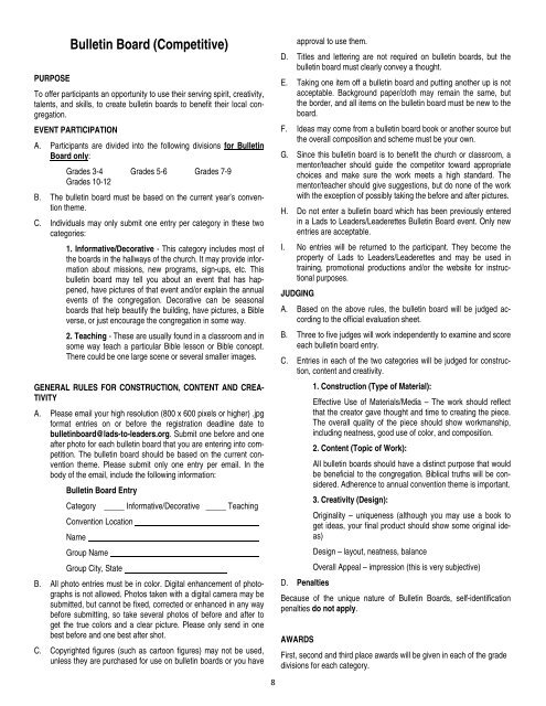 Rules Book - Updated August 2012 - Lads to Leaders