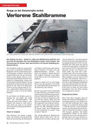 Verlorene Stahlbramme - Ladungssicherung.de