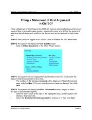 Filing a Statement of Oral Argument in CM/ECF - US District Court ...