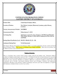 united states probation office eastern district of louisiana - US District ...