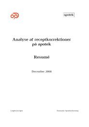 Analyse af receptkorrektioner på apotek Resumé