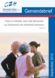 Glückwünsche - Christliches Zentrum Heidelberg-Leimen CZH