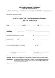 FA Thoraxchirurgie.pdf - LandesÃ¤rztekammer ThÃ¼ringen